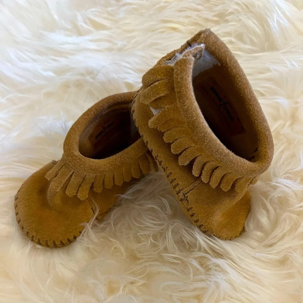 Minnetonka Tan Moccasins